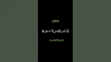 سورة النجم [39 | 44]  القارئ #محمد_اللحيدان #قران_كريم #quran #قرآن #الله