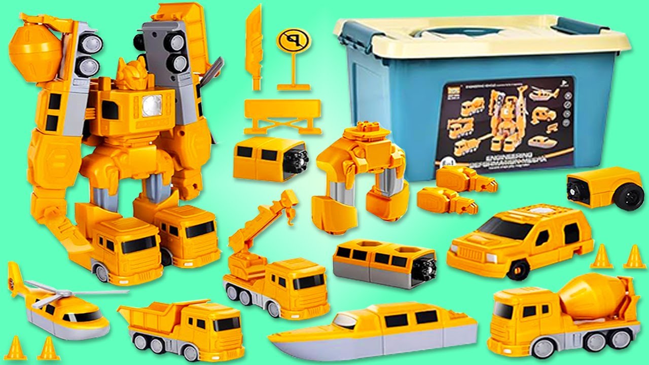 [ toy asmr] Unboxing Cars and Trains That Transform into Robots ...