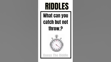 What can you catch but not throw ? #riddles #riddlechallenge #shorts