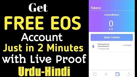 Get Free EOS account just in 2 Minutes by simple steps in Urdu-Hindi