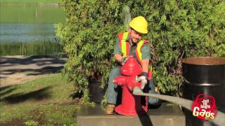 Lifting Fire Hydrant Spray