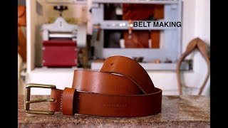 Making a veg tan leather belt tutorial