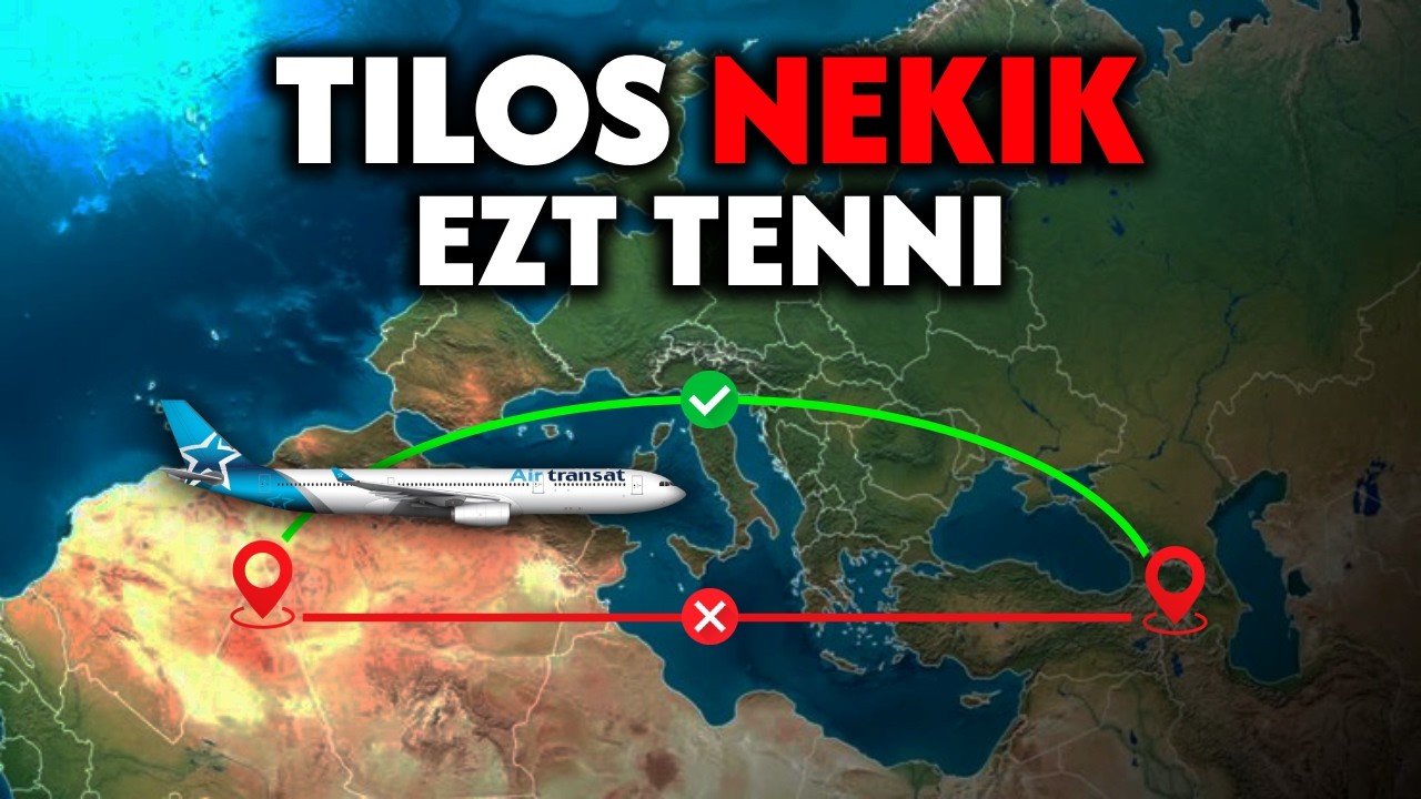 Miért NEM repülnek a repülőgépek egyenes vonalban?