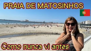 Nunca tinha visto a praia de Matosinhos assim.