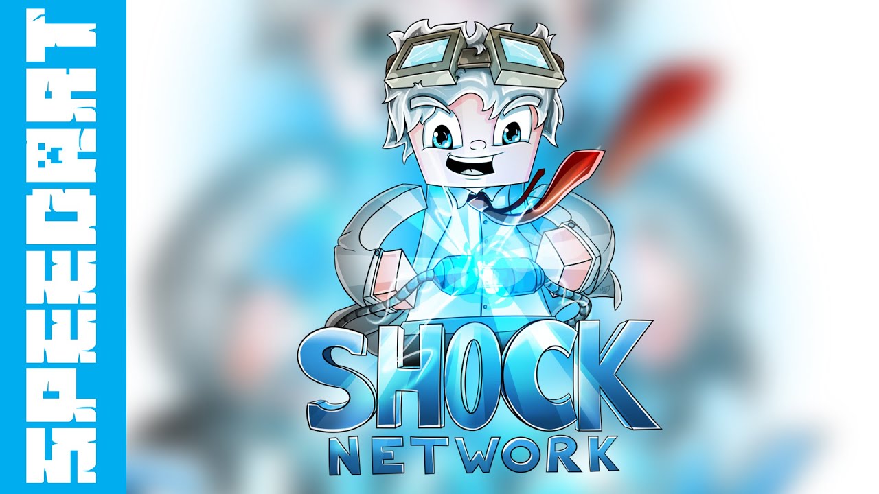 Minecraft SpeedDrawing - Shock Network - YouTube
