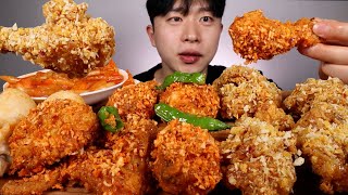 ASMR MUKBANG GARLIC FRIED CHICKEN EATING SHOW