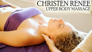 Swedish Massage Therapy, Upper Body Massage Techniques w/ Relaxing Music & ASMR Soft Voice