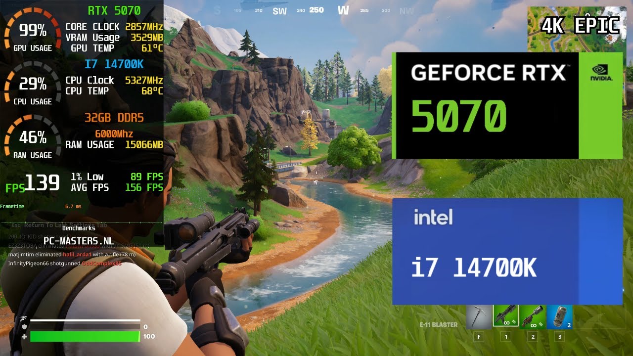 FORTNITE - RTX 5070 - i7 14700K - BENCHMARK - ALL SETTINGS