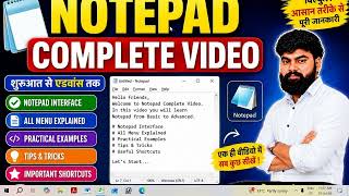 Notepad complete video| microsoft paint program 