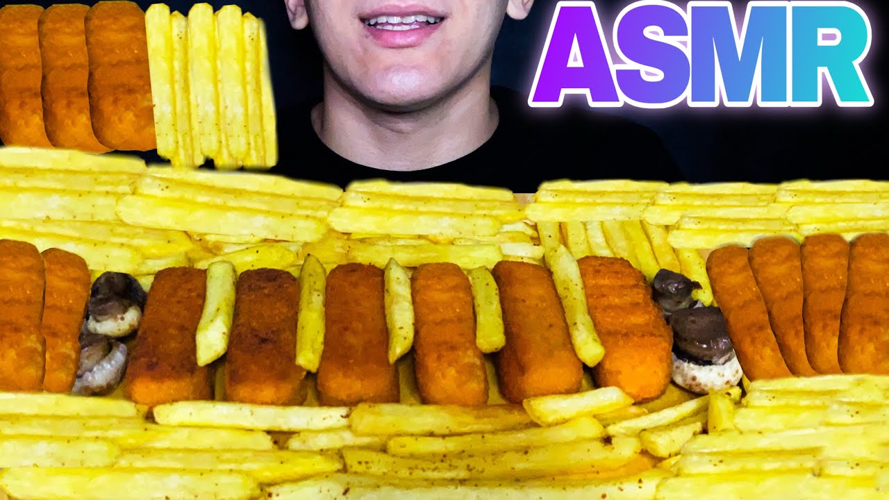 ASMR MUKBANG | Extra Crispy French Fries + Chicken Nuggets & Cheese Sticks (Eating Sounds) 