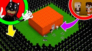 1,000,000 DE CARTOON CAT VS CASA DE LAVA | ¿PODREMOS SOBREVIVIR? MINECRAFT TROLL PELÍCULA