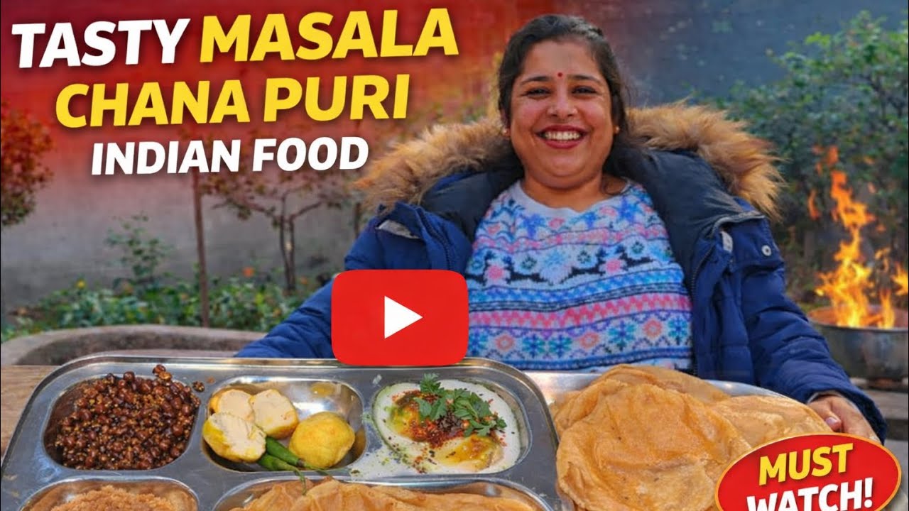 Home made Indian masala chana and puri 😋😋😍😍