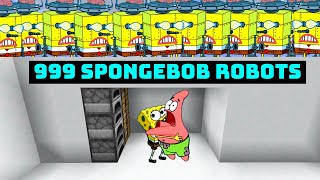 Minecraft Speedrunner Spongebob \& Patrick VS 999 Spongebob Robots