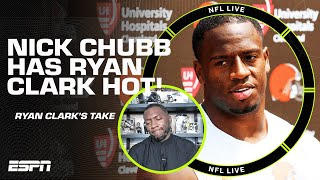 'All he’s doing is football THIRST TRAPPING’ - Ryan Clark on Nick Chubb’s 600 lb lift 🤣🏋️ | NFL Live