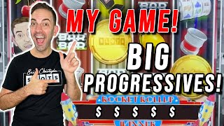 Winning BIG Progressives on MY Game! ➤ Flip The Switch