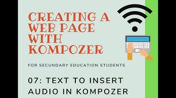 07 Text to insert audio in Kompozer