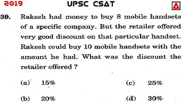 Rakesh Had Money To Buy 8 Mobile Handsets Of A Specific Company. But The Retailer Offered Very Good