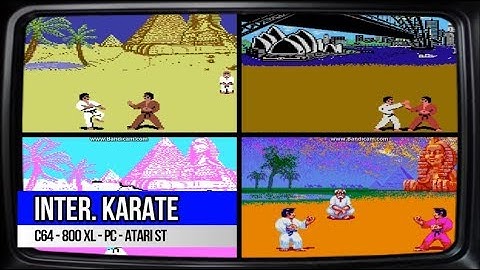 INTERNATIONAL KARATE System 3 ATARI C64 PC 4 on 1 SPLITSCREEN GAME 60 FPS HD 1986 SPLIT-STEVE !!!