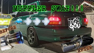 KIA PRIDE GTX MUFFLER SWAP x SOUND REVEAL!!!