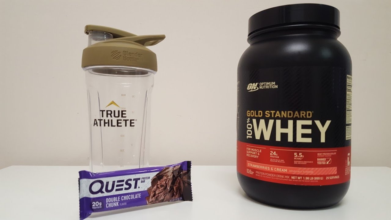 Gold standard 100 whey protein ( strawberries & cream ) NO MUSIC YouTube