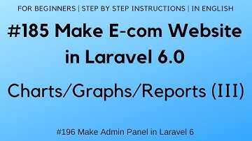#185 Make E-com Website in Laravel 6 | Charts/Graphs/Reports (III) | Bar/Column Chart/Graph