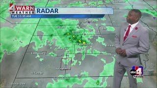 Areas of showers and storms will continue north across Utah