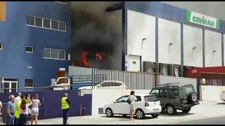 incendio en el polígono