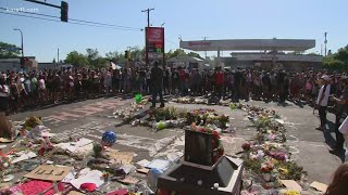 George Floyd's memorial grows as peaceful protests continue