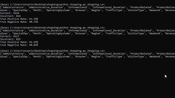 CS50 Intro to AI - Project 4a: Shopping