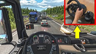 Truck Driver Man Tgx 640 Realistic Driving Steering Wheel Shifter Euro Truck Simulator 2