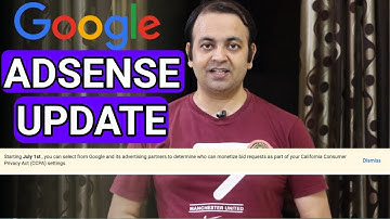 Google Adsense CCPA Update Starting July 1st 2020 | California Consumer Privacy Act [Hindi]