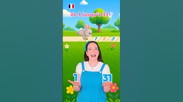 Compte 2 par 2 de 1 jusqu’à 31 en français 🇫🇷 #apprendre #enfants #chiffres #math #impairs