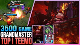 WILD RIFT TEEMO - 3500 GAME TOP 1 TEEMO GAMEPLAY - GRANDMASTER RANKED