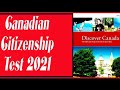 canadian citizenship test 2021
