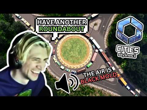 xQc TTS DONOS in Cities Skylines to watch at 3am