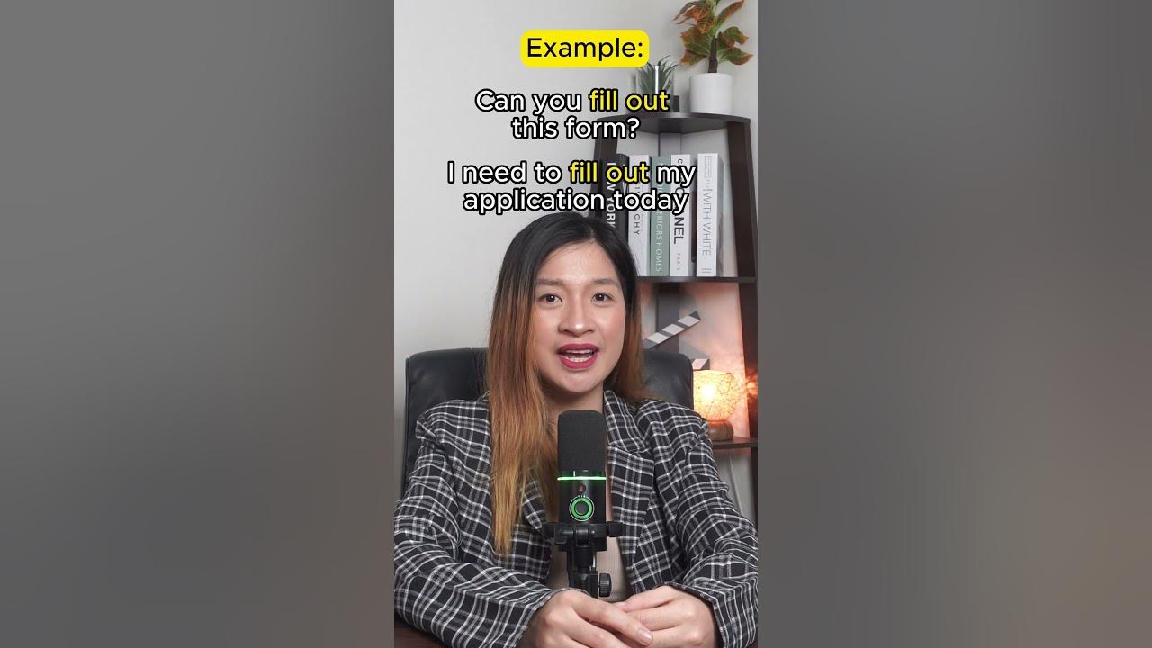 Fill in fill out or fill up english esl grammar youtube