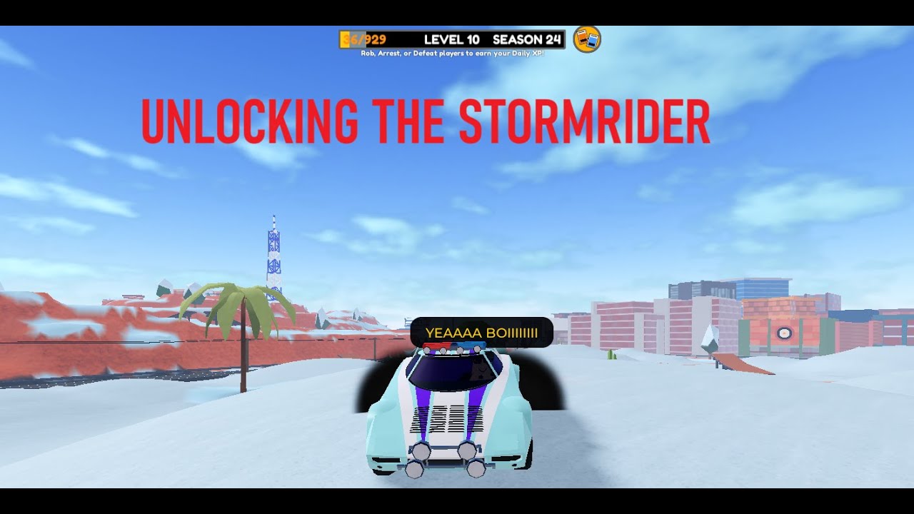 Unlocking the STORMRIDER in Roblox Jailbreak season 24 - YouTube
