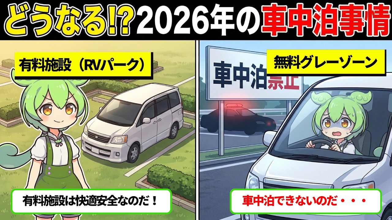 【2026年最新版】車中泊は禁止になるのか？道の駅の「仮眠」と「宿泊」の境界線＆最新RVパーク事情を徹底解説！