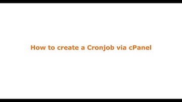 How to create a Cronjob via cPanel