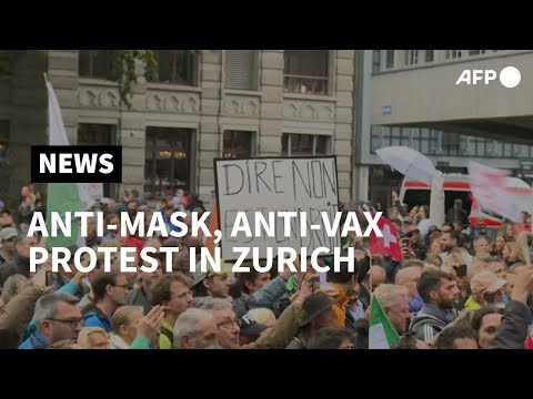 Anti-mask and anti-vaccination demonstration in Zurich | AFP