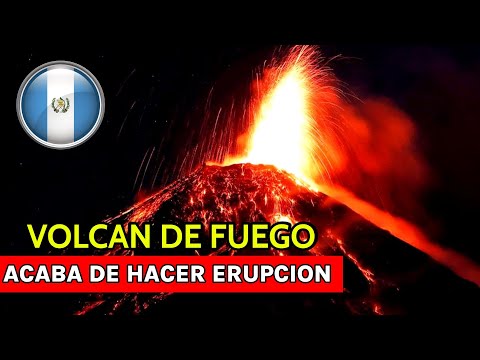 HACE MINUTOS, EXPLOTA VOLCÁN DE FUEGO EN GUATEMALA, SE ESCUCHA UN FUERTE RUIDO, POBLACION EN ALERTA