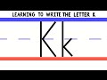 Write the letter k  abc writing for kids  alphabet handwriting by 123abctv
