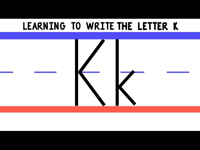 Write the Letter K - ABC Writing for Kids - Alphabet Handwriting by 123ABCtv class=