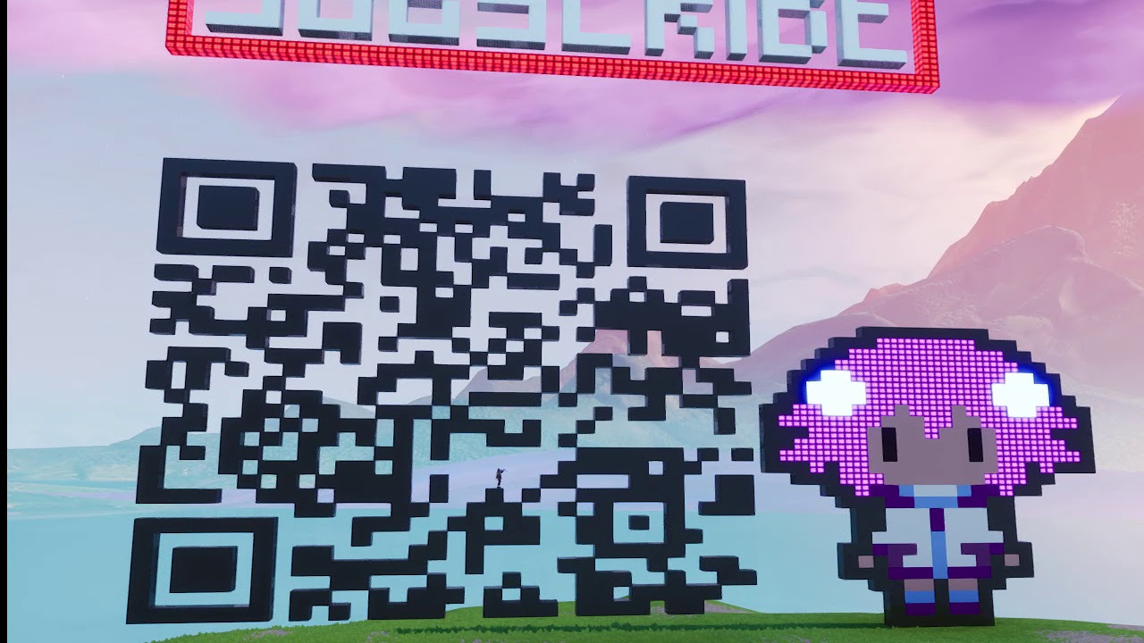 Neptune Pixel Art on Fortnite Creative [with working QR ...