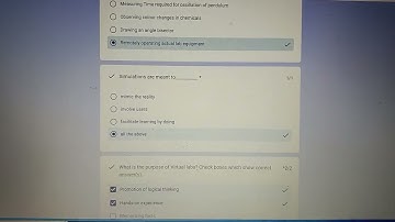 Quiz online Training on virtual Labs for self paced and classroom teaching learning