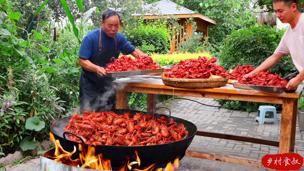 СУМАСШЕДШИЙ ПИКАНТНЫЙ Пир! Готовим 10 000 РАКОВ в САМОМ ОСТРОМ Соусе! | Деревенский Гурман Дядя