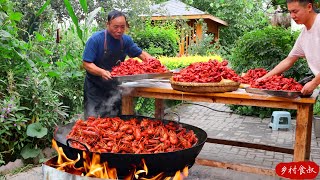 CRAZY SPICY Feast! Cook 10,000 CRAYFISH With The Most Spicy Sauce! | Uncle Rural Gourmet