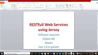 First RESTful Web Services example using Jersey