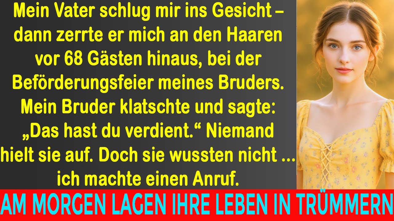 Vater schlug mich und zerrte mich hinaus — ein Anruf später standen ihre Leben in Gefahr!.