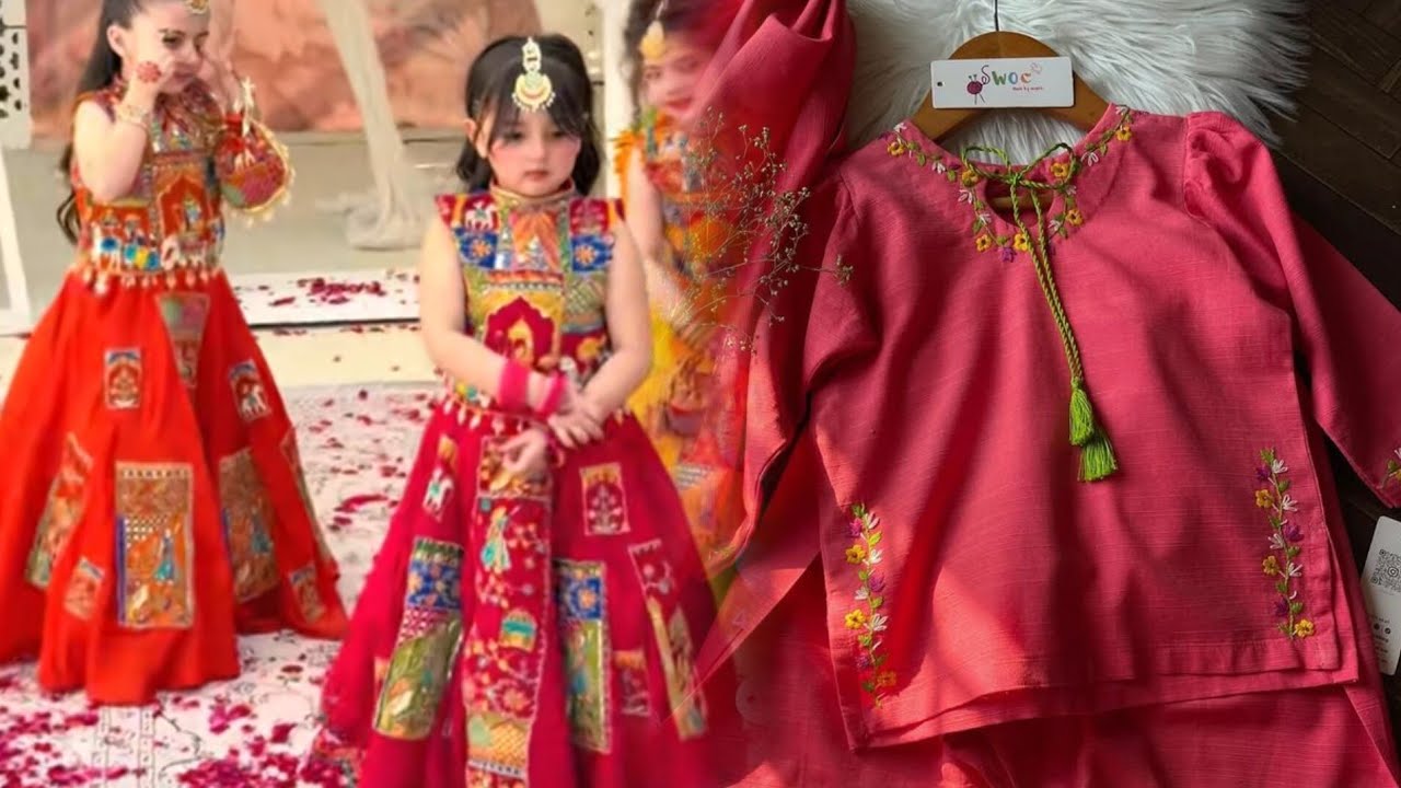 Kids dresses design#bchon k kpro k design for eid#fashiondesignideas#virl vedios#foru